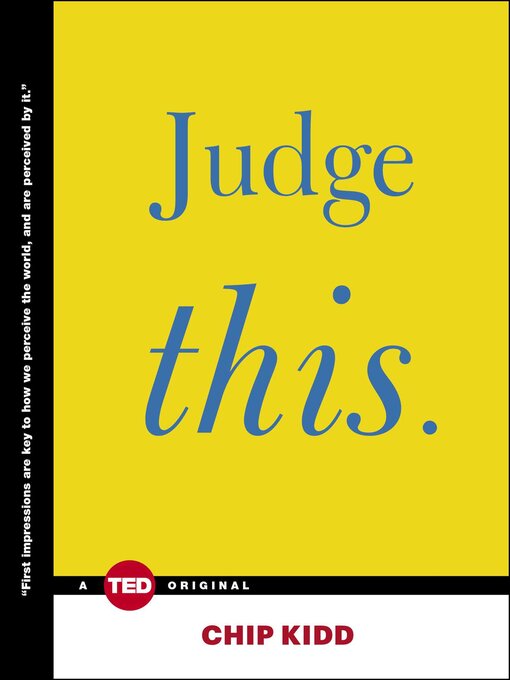 Title details for Judge This by Chip Kidd - Available